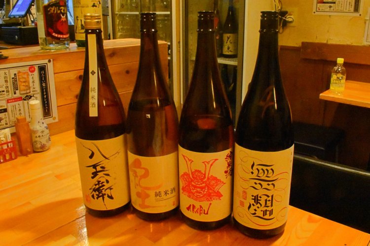 常時揃えている、日本酒4種。