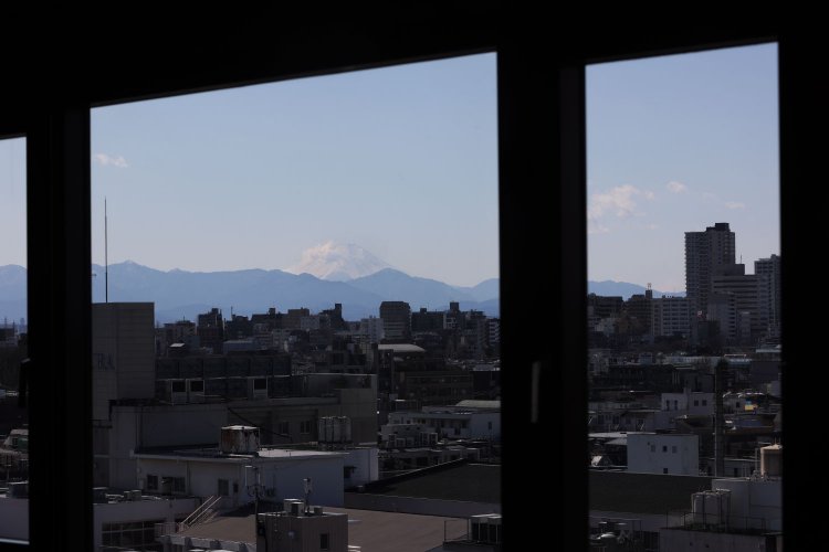 8階からは富士山が。