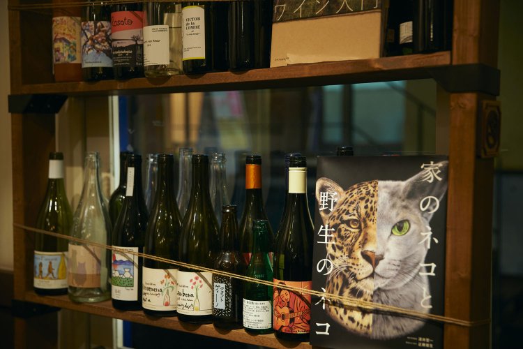 店名でもある猫のモチーフがあちこちに。