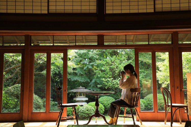 一幅の絵のような趣がある空間。