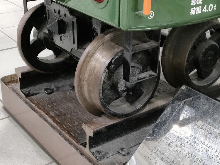 レールと車輪は本物だ。