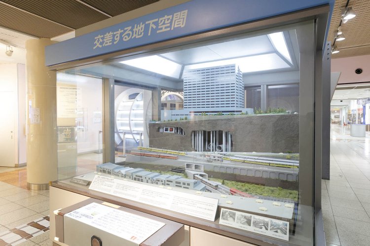 東京の地下を覗き見できる「地下鉄をつくる」コーナー。