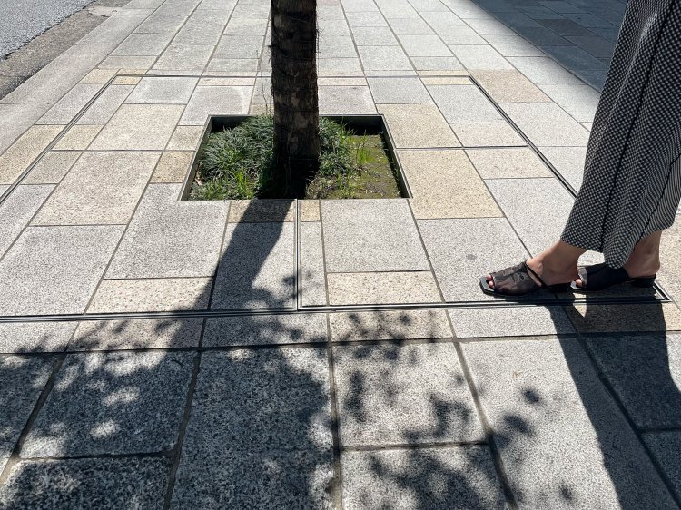 エルボーの足が24cmだから……。１平方メートルのだいたいの大きさがわかるだろうか。