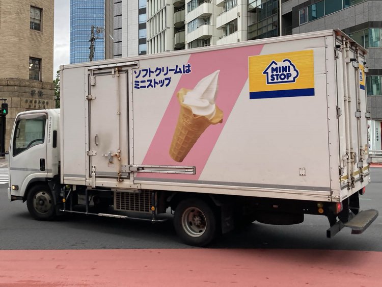 Ｍさんが探していたソフトクリームトラック。確かにかわいい。