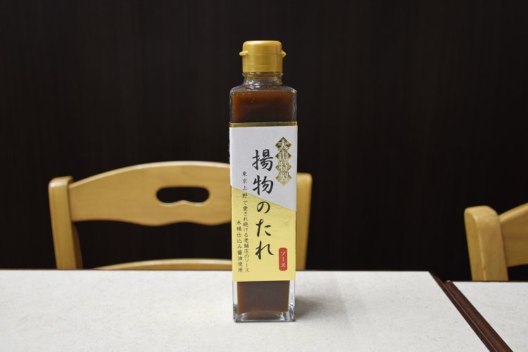 フルーティでマイルドな味わいの大山特製揚げ物のたれ。