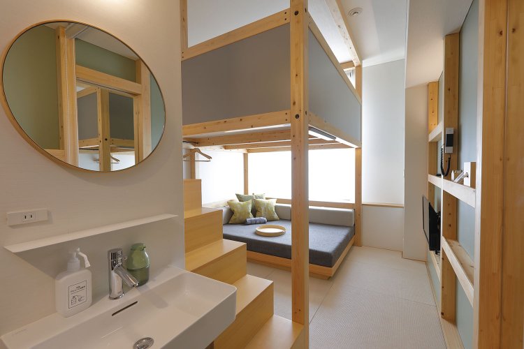 ヒノキ材を使ったやぐらルームで疲れた体もリフレッシュ。