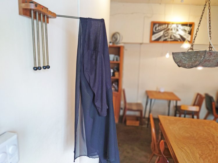 楽器かな？と思った不思議な棒はコート掛け。いたるところにわくわくが隠れてる。