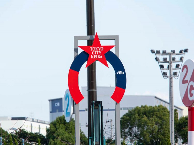 こちらが左回りレースのゴールサイン。