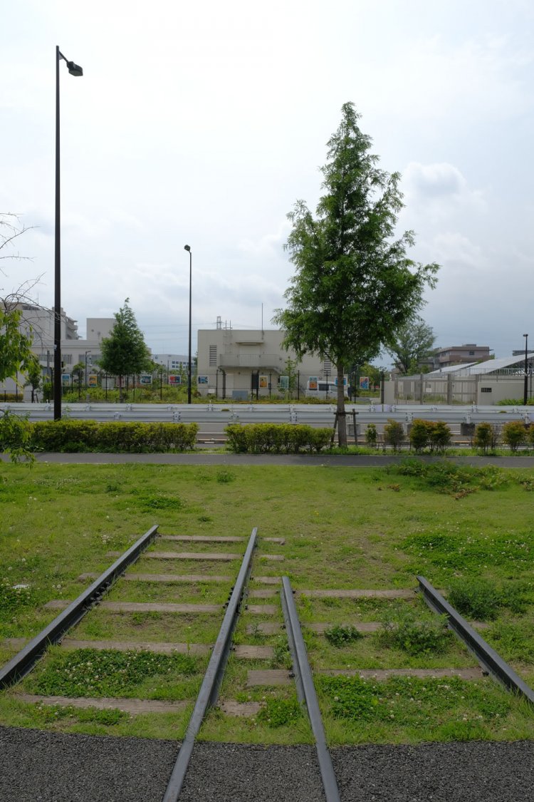 この先にはポイントがあったようだ。公園整備の時に撤去されたか定かではないが、この場所が基地内の荷役施設であったことは確かだ。