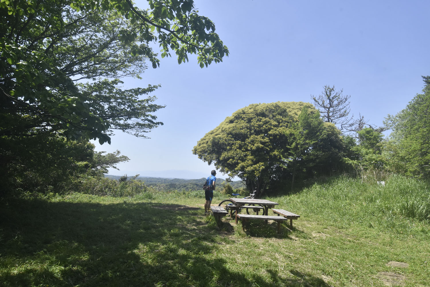 十二所果樹園内にある展望台は絶景スポットでもある。