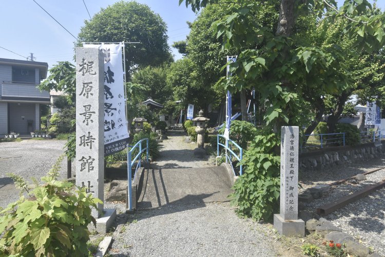 寒川町の旧大山街道沿いに残る梶原景時館跡。一之宮天満宮がある。