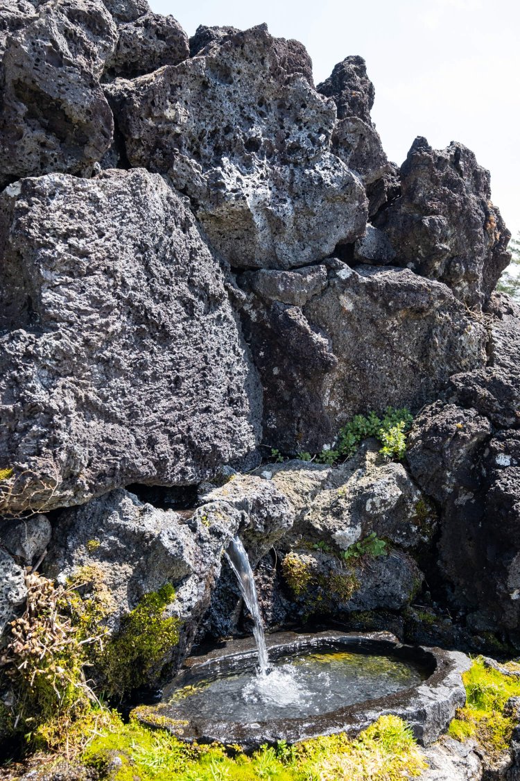地下300ｍから富士の伏流水を汲み上げた不尽の名水。