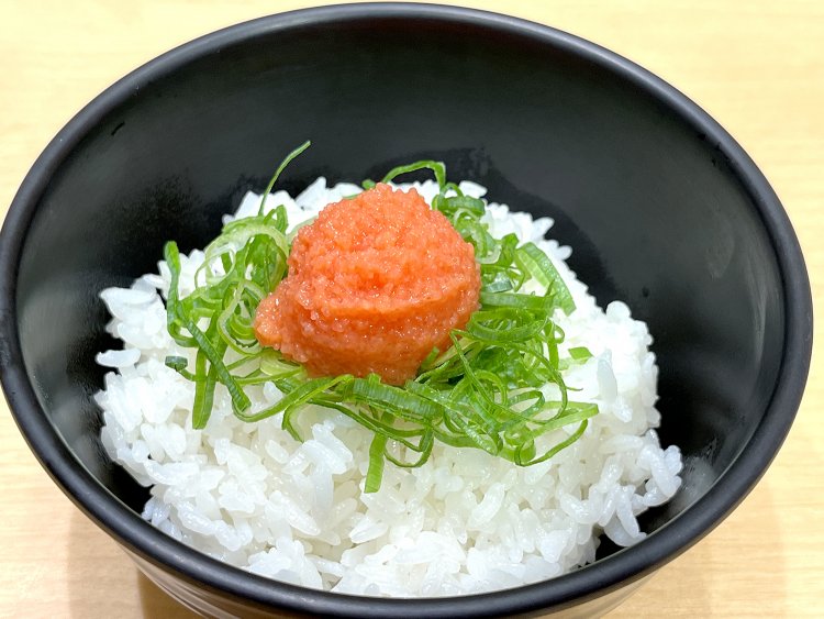 博多産明太子ご飯は単品なら200円。
