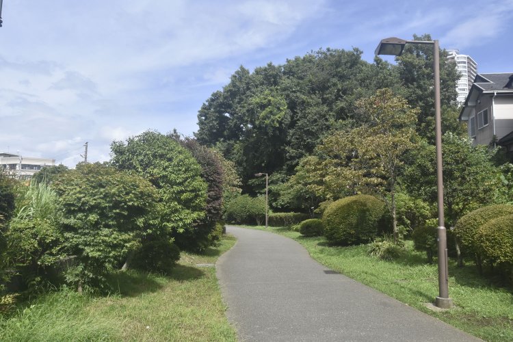 現在は帷子川の流れが変わり、鎧の渡しがあった付近は緑道公園となっている。