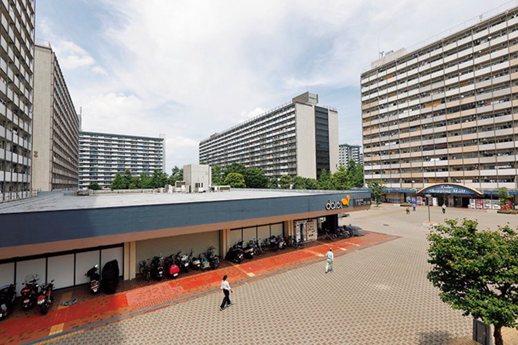 全4959戸の豊島五丁目団地。学校も産婦人科もあり一つの街のよう。