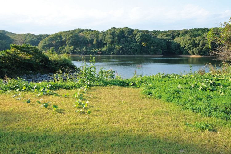 周囲が２㎞ほどの宮沢湖。湖畔には2019年に「ムーミンバレーパーク」が開業した。