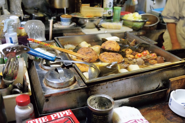 おでんは冬はもちろん夏でもいつでもおいてある。