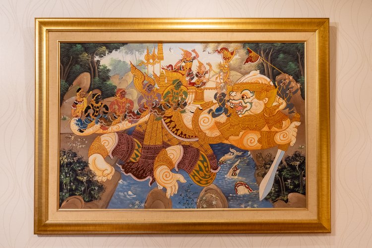 社長の干支がサルであることにちなんだ絵も。