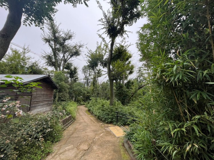 ここはここで異空間。こういう公園が「静寂」に一役買っている。
