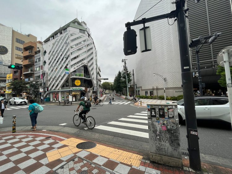 この交差点の向こうが「第一種低層住居専用地域」だ。