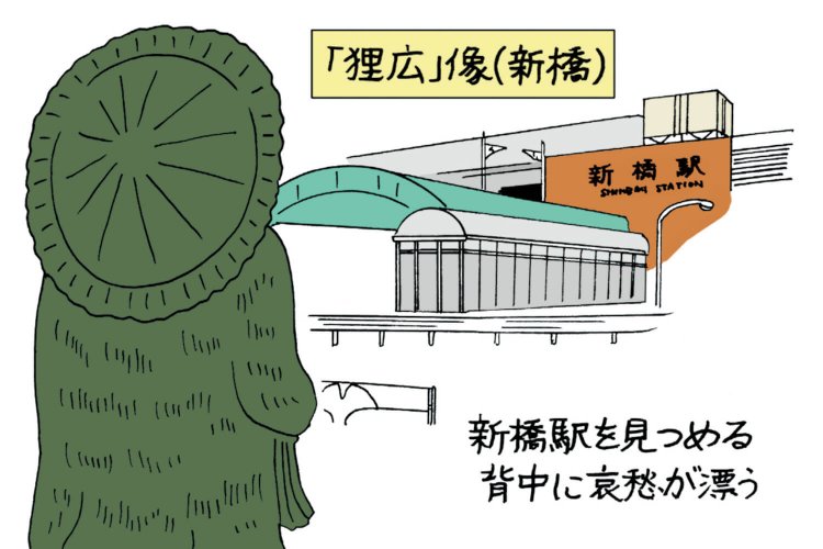 駅前オブジェ3新橋狸広