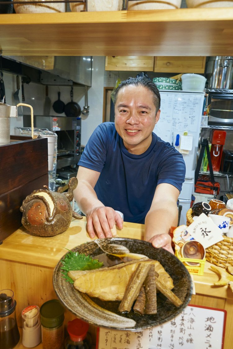 アブラボウズの煮付け950円は舌の上でとろける。