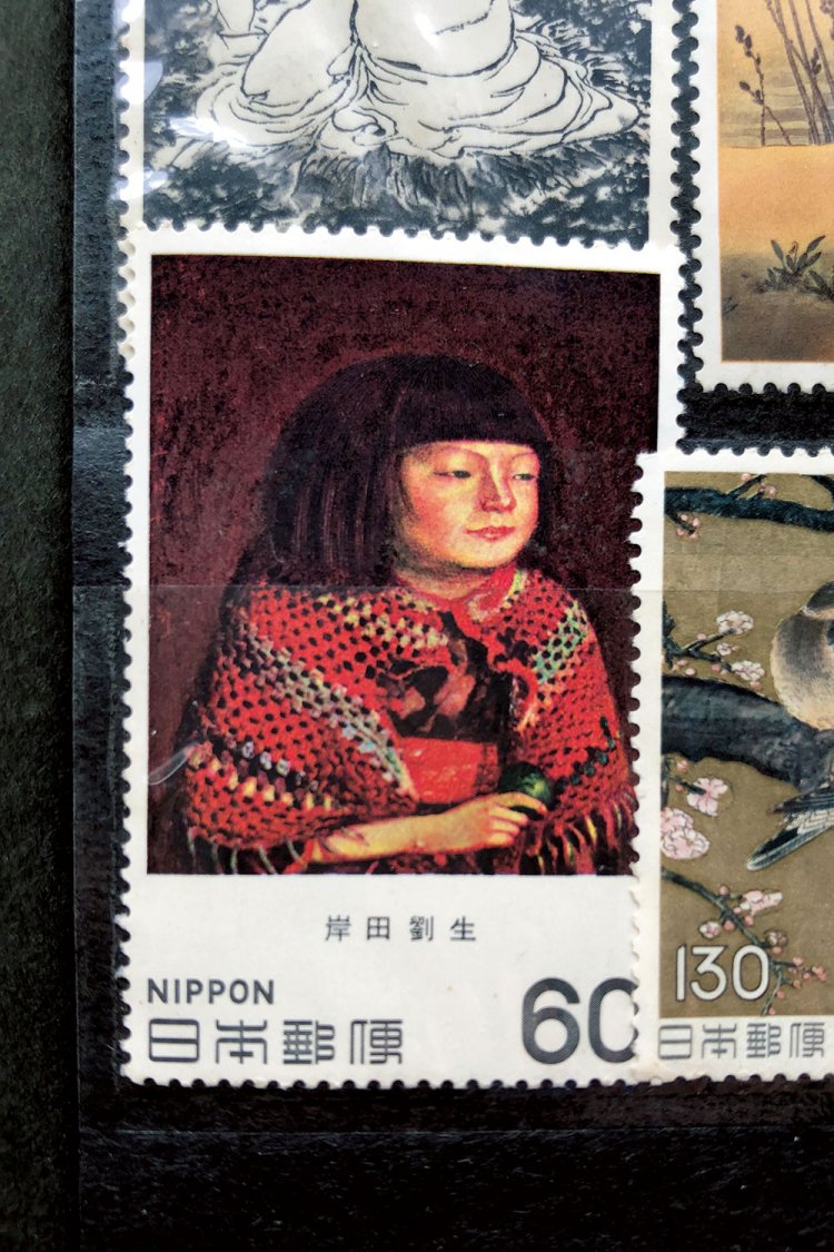 『麗子微笑』。当時麗子は8歳。