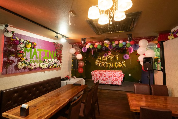 誕生会開催頻度の高さを物語る飾り付け。