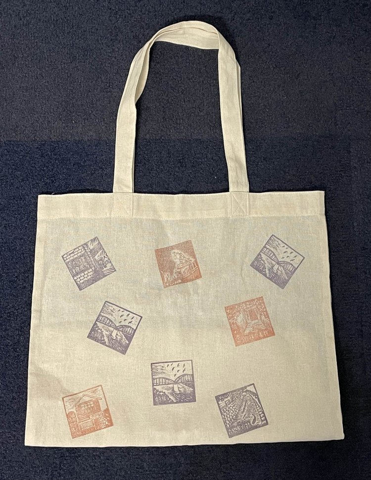 レトロスタンプラリートートバッグ