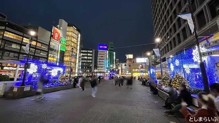 【としまらいふ】池袋駅西口駅前広場イルミネーション
