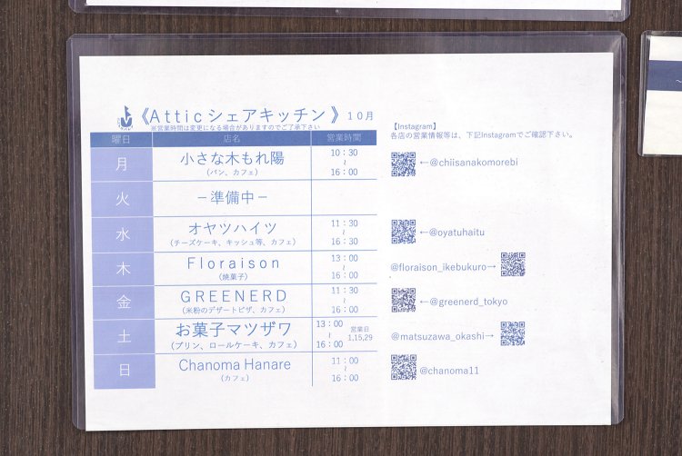 曜日ごとに個性的な店が開店する。