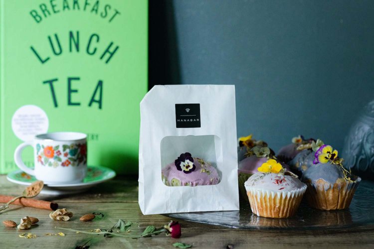 季節変わりも登場する、お花のマフィン。