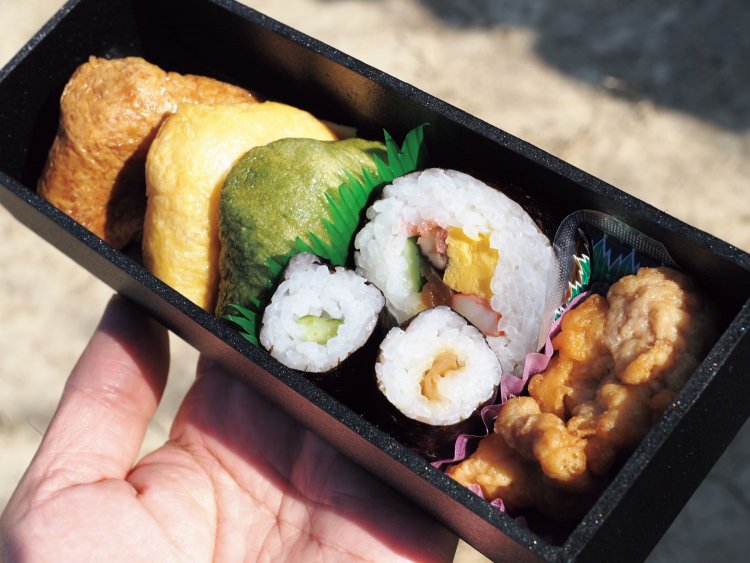 逗子駅の駅弁店『湘南鎌倉 大船軒』で買ったお弁当。お昼ご飯は、登る前に買っておこう。