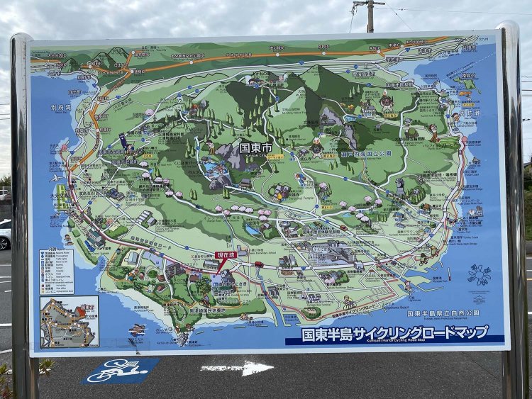 国東半島サイクリングロードマップ。