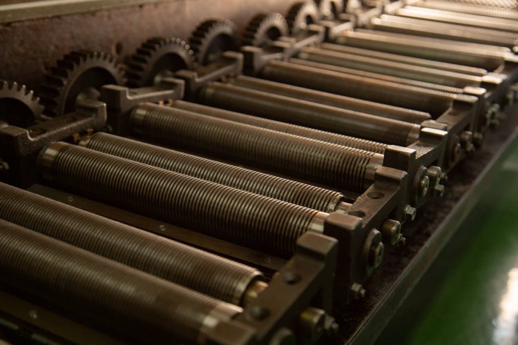 太さを調節する切刃がズラリ。