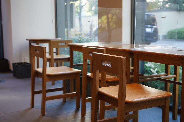 店内のあちこちに団子のデザインが隠れている！