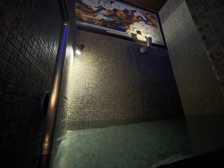 冬場は11度とストロングな設定の水風呂。