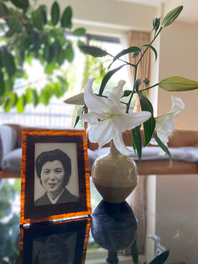 いつも笑顔、お茶目で楽しい母だった。日本のイングリッド・バーグマン!?（撮影：井上順）。