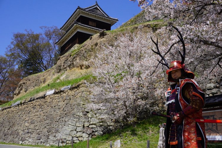 上田城　西櫓と私。