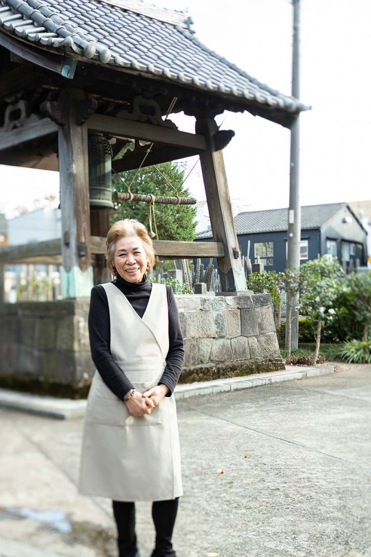 宗林寺の梶原千恵子さん。「若い人たちからいつも元気をもらっています」