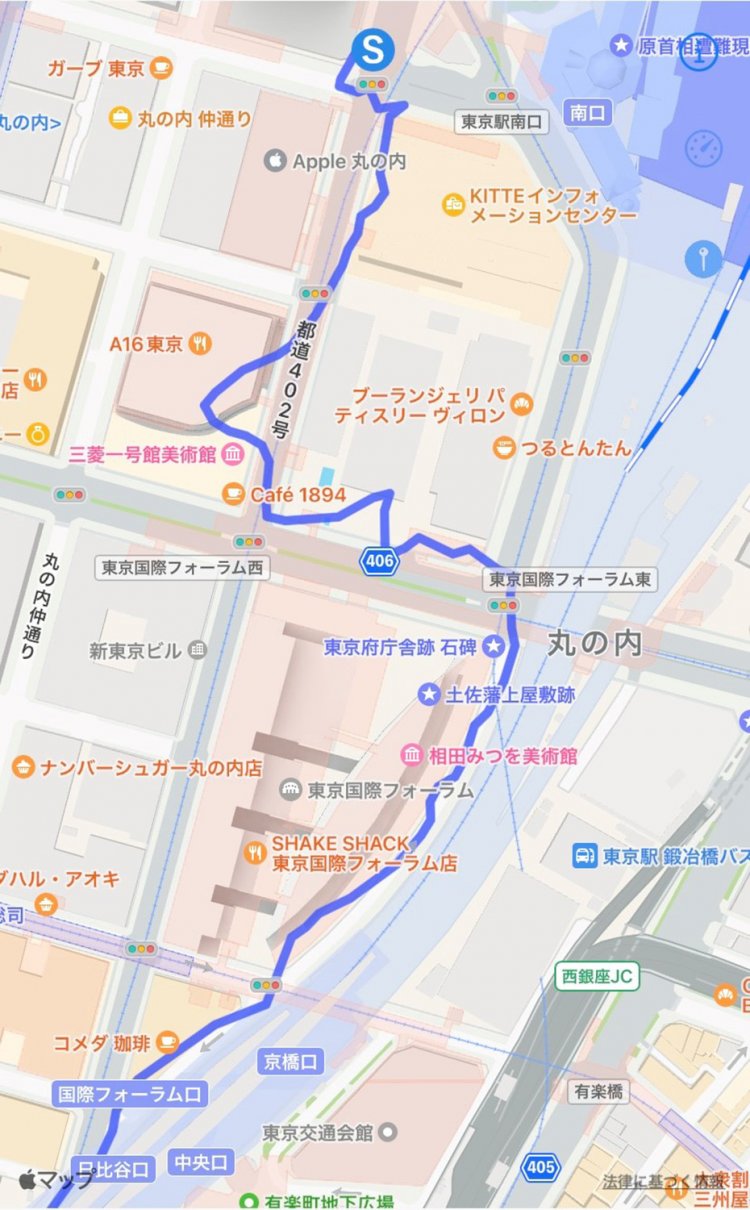 アプリ「ルートヒストリー」より。