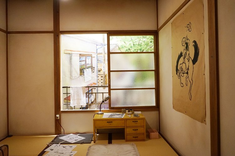 こちらはトキワ荘住人の紅一点として知られる少女マンガのレジェンド、水野英子の再現部屋。