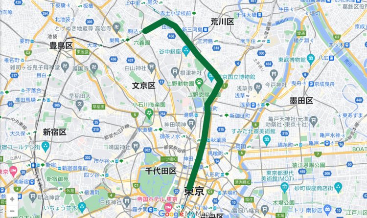 駒込～東京より