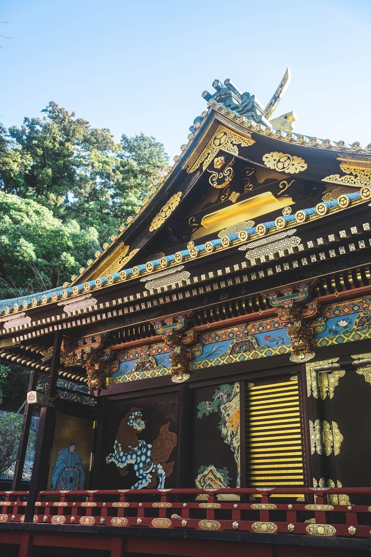 久能山東照宮の社殿に施されている彫刻や模様、組物などは、江戸初期を代表する建造物だ。撮影／ちょりんた（＠chorinta）