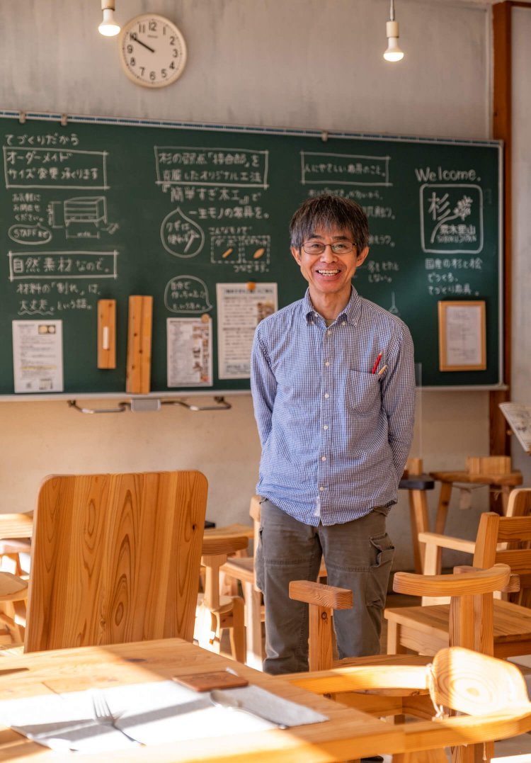 「杉・檜を活用し、里山の保全につなげたい」と代表の薄井徹さん。