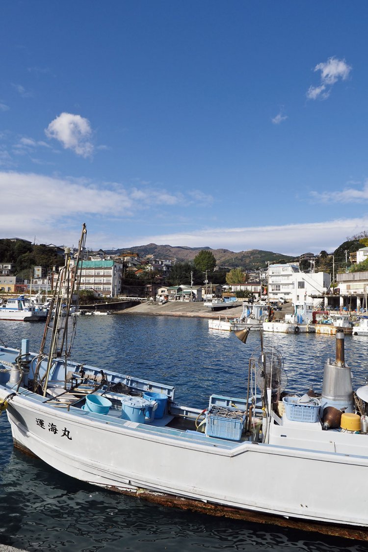 洋画家の中川一政が何枚も描いた福浦港。当時とは風景が変わってしまった。