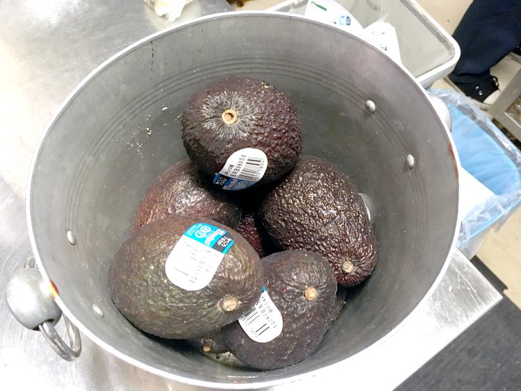 店長が厳選したアボカドを使用。一般に売られているものよりおおぶりだ。