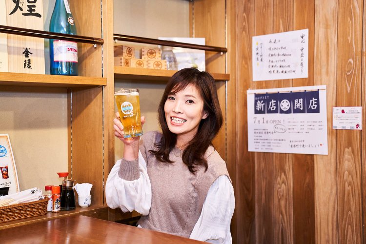 ビアボールwithソーダ430円（税込）。ほかにwithジンジャー・withコーラもあり。