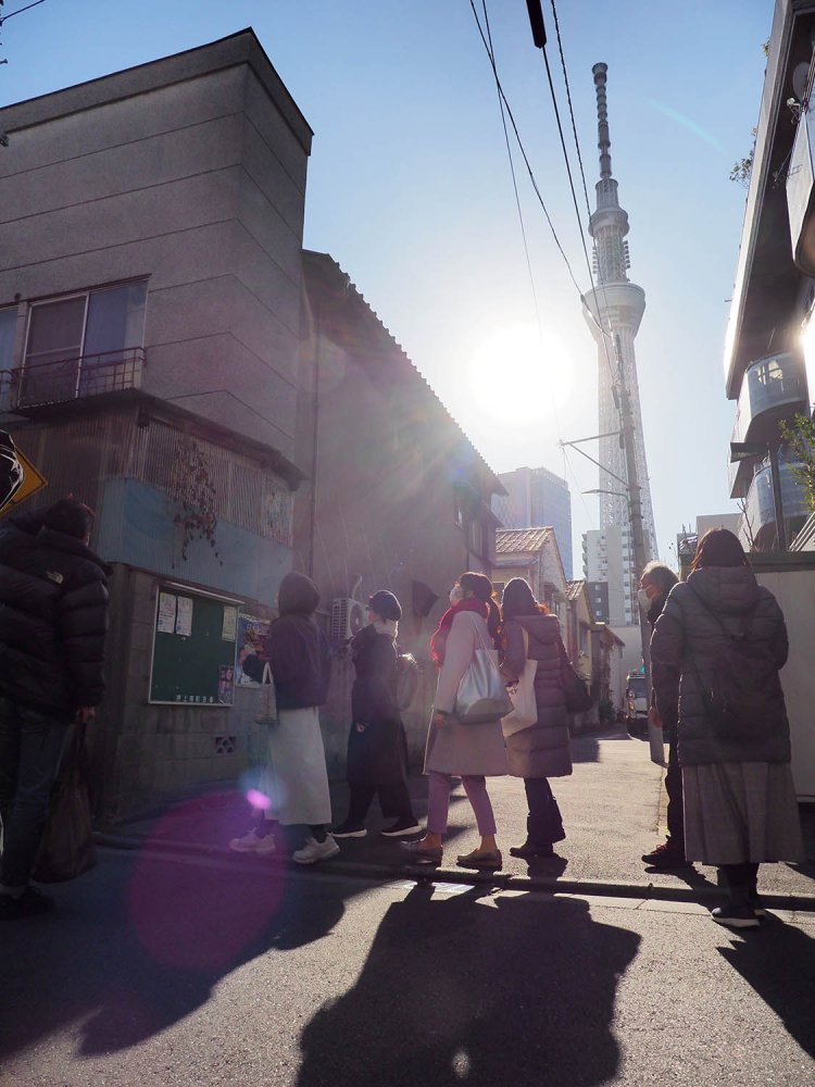 東京スカイツリーに見守られながら。