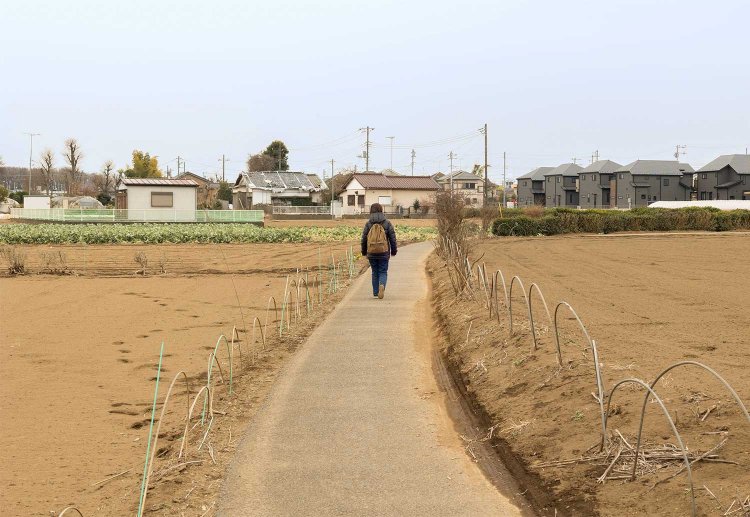 畑の中の道も生活に欠かせない。